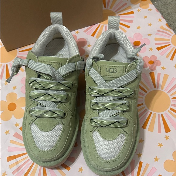 UGG Olive and White Sneakers - Picture 2 of 6